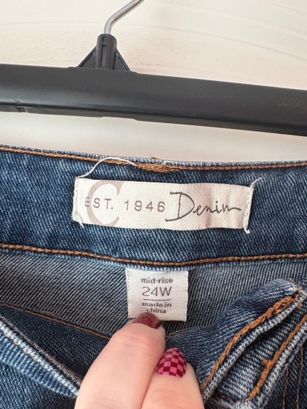 Cato Mid-Rise Straight Leg Jeans with Stud Detail - Picture 5 of 8